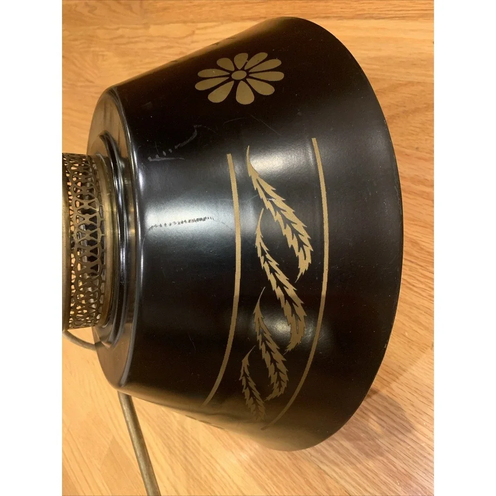 Vintage Midcentury Tolewear Retractable Ceiling Light